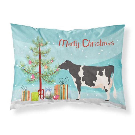 Holstein Cow Christmas Fabric Standard Pillowcase