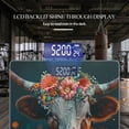 thumbnail image 3 of Bathroom Scale, Highly Accurate Digital Body Scale,Precisely Measures Weight up to 400 lbs-Cow With Flowers On Head Against Dark Background, 3 of 4