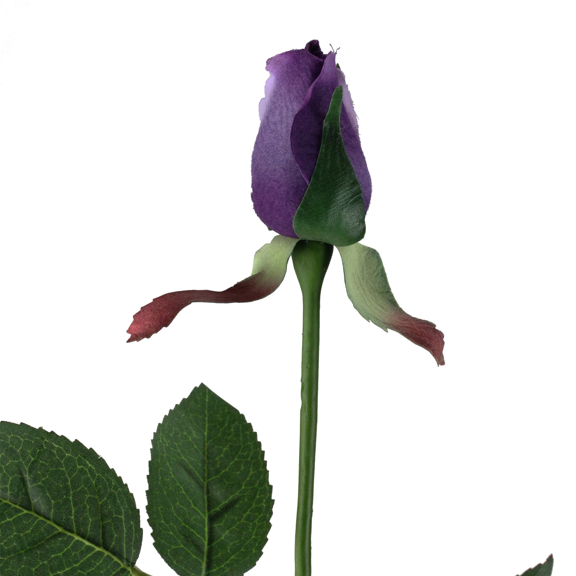 23" Deep Purple Long Stem Rose Bud Pick