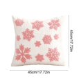 thumbnail image 4 of Clearance! White Christmas Throw Pillow Cover 18x18 Inch, Plush Snowflake Embroidery Decorative Cushion Case, Pillow Cases for Sofa Couch Bedroom Indoor Home Christmas Decor, 4 of 9