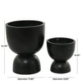 thumbnail image 3 of DecMode 15", 9"H Indoor Outdoor Black Magnesium Oxide Planter (2 Count), 3 of 8