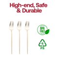 thumbnail image 5 of Smarty Shiny Gold Moderno Disposable Plastic Dessert Forks 240ct, 5 of 6
