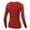 Red, variant on Women Gym Fitness Yoga Tops Compression Sports Long Sleeve Shirt Tops Running Tees Tops