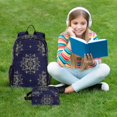 thumbnail image 7 of ALAZA Magical Mandala Flower School Backpack Lunch Box Set Student Bookbag, 7 of 7