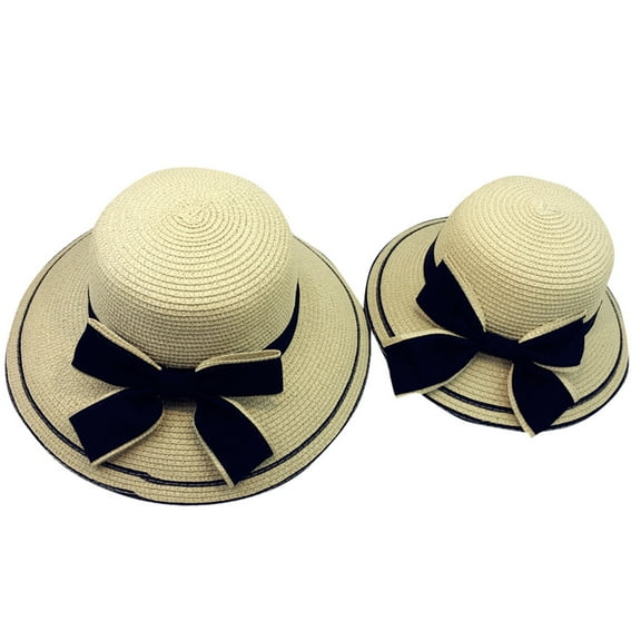 Women's Wide Brim Straw Sun Hat, UPF 50 Beach Hat with Flat Brim Design, Summer Vacation Sun Protection Accessory for Beach and Outdoor Activities