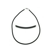 Zable Sterling Silver 3Mm Rubber Necklace 18 inches for use with Beads
