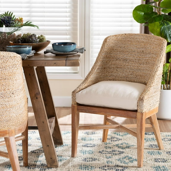 bali & pari Jasper Boho Dining Chair, White Wash