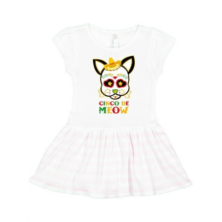 

Inktastic Cinco De Meow Cat Gift Toddler Girl Dress