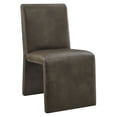 thumbnail image 2 of Emory Vegan Leather Dining Side Chair in Mushroom, 2 of 9