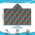 thumbnail image 2 of Multicolor Bigfoot Pattern Hooded Bath Towel，60"x35" for Ages 3 To 12 Kids, Quick Dry Lightweight Soft Microfiber Hood Beach Towel Cover Up for Kids, 2 of 7