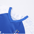 thumbnail image 3 of France Youth Boys Soccer Jerseys Outdoor Sports Kid Activewear Training Short Sleeve Kit Shirt Shorts Set, Blue M, 3 of 7