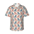 thumbnail image 2 of Goofa Cartoon Poodle Dog Hawaiian Shirt for Men, Unisex Summer Beach Casual Short Sleeve Button Down Shirts,Aloha Tropical Floral print shirt-3X-Large, 2 of 9