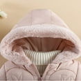 thumbnail image 7 of Girls Winter Coat Long Sleeve Furry Hooded Warm Stylish Pearls Down Jackets Toddler Jacket RD2 12 Months-18 Months, 7 of 7