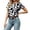 Z3 White, variant on HCYSFG Women Cow Print Casual Top Short Sleeve Fitted T-Shirt Crew Neck Summer Weekend Travel Wear Everyday Tee