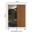 thumbnail image 3 of Ropero Closet Madesa Dallas 2 Puertas 1 Espejo Con Pies BM 1, 3 of 5