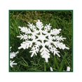 thumbnail image 4 of Lojalitet - Juego de 5 copos de nieve grandes con purpurina blanca, 12" de diámetro, adornos colgantes decorativos navideños, decoración para ventanas, decoraciones invernales para exteriores$Copos, 4 of 6