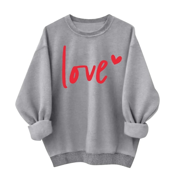 Tops de Manga Larga de las Mujeres Casual con Impresión de Moda, Sudadera de Cuello Redondo para Invierno Primavera Diaria