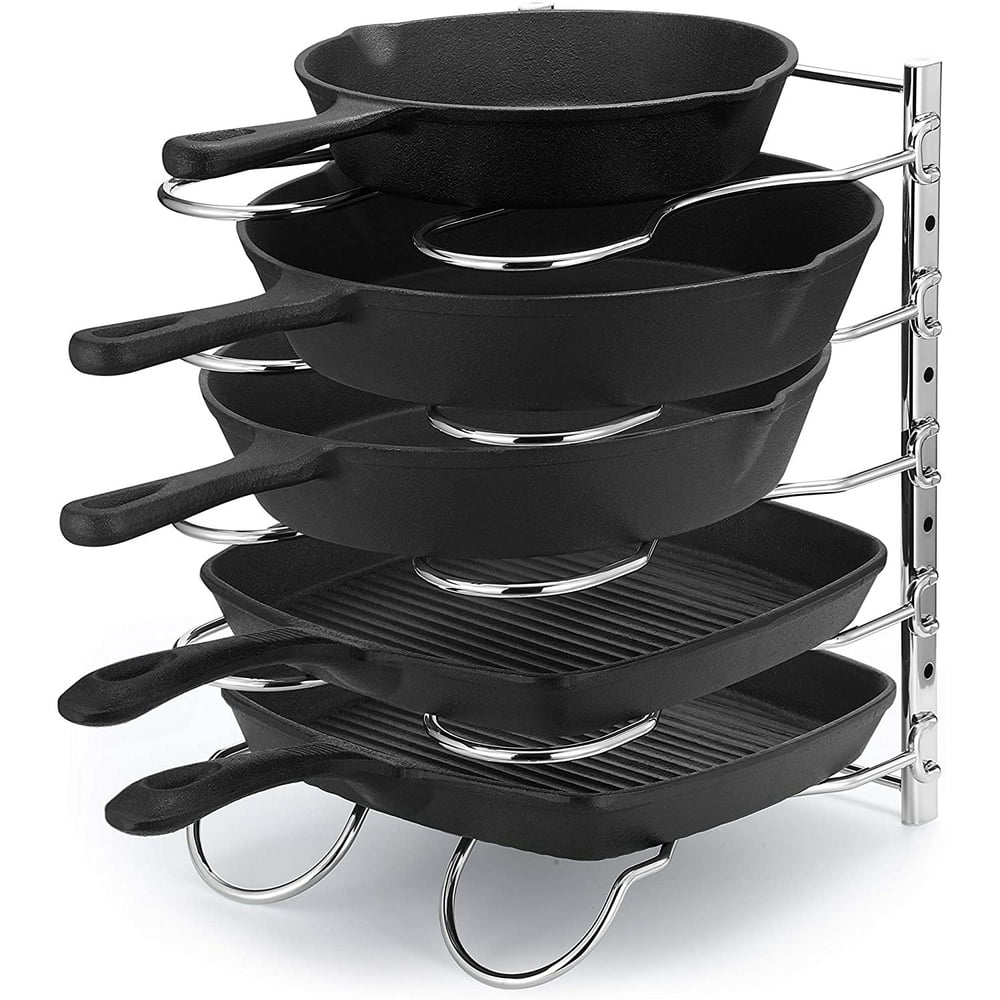 CAXXA Heavy Duty Pan Rack, Pot Lid Rack, Kitchen Pantry