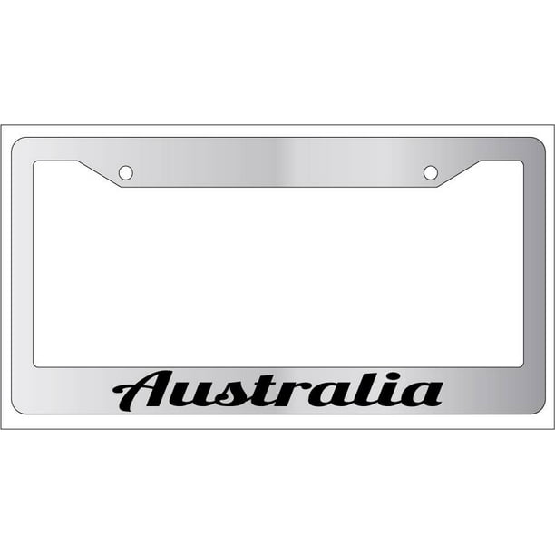Australia Chrome Plastic License Plate Frame