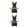 thumbnail image 4 of Inteprter Almacenamiento de la bandeja de la alcancía: agregue encanto a su hogar con una elegante pieza de acento Decoración elegante Llavero negro 2piezas, 4 of 6