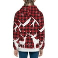thumbnail image 6 of Kdxio Christmas Buffalo Plaid Pattern Kids Boys Girls Zip Up Hoodie 3D Printed Hooded Sweatshirt Hoody Coat with Pocket 7-12 Y-Small, 6 of 6