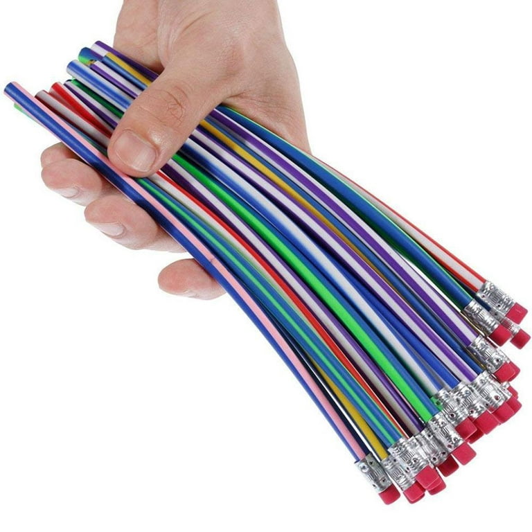 Fvcisshhu 36PCS Flexible Bendable Pencils,Colorful Soft Bendy Pencils with  Eraser for Kids or Students as Great Party Favor,Reward and Gifts