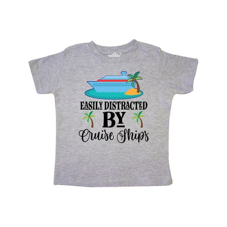 

Inktastic Cruising Easily Distracted by Cruise Ships Gift Toddler Boy or Toddler Girl T-Shirt