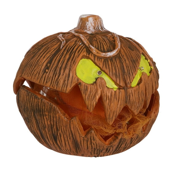 Jierger Desktop Ornament, Halloween Pumpkin Lighting Decor 202 New Halloween Decorations Outdoor Scary Pumpkin 7.87in with Talking Mouth Extendable Vintage Halloween Pumpkin Decorations