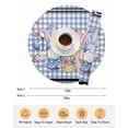 thumbnail image 6 of 15 Inch Round Placemats Set of 4, Bunny Gnomes Easter Non Slip Heat Insulation PP Table Mats, Eggs Blue Checkered Farmhouse Washable Place Mats for Kitchen Dining Party Table Decor, 6 of 7