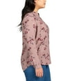 thumbnail image 3 of Hilary Radley Women's Long Sleeve Tunic Top (Pink Floral, XL), 3 of 3