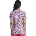 thumbnail image 3 of Dickies EDS Scrubs Top For Women V-Neck Print DK717, L, Hoo Cares For You?, 3 of 6