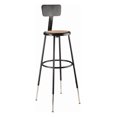 thumbnail image 2 of (Pack of 2) NPS 32 -39" Height Adjustable Heavy Duty Steel Stool With Backrest, Black, 2 of 3
