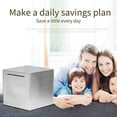 thumbnail image 2 of Ruifaya Stainless Steel Piggy Bank,Large Piggy Bank Must Break to Open,Piggy Bank for Adults,Money Bank Cash Coin Jar Saving Box for Adults Boys Grils O5S5, 2 of 4