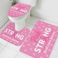 thumbnail image 4 of Pink Ribbons Bathroom Rugs Set Caring For Breast Cancer Caring for Women's Health Non Slip Absorbent Soft Bath Mats 3 Piece Set with Bathroom Rug, U-Shaped Floor Mat, Toilet Seat Cover Small Size, 4 of 9