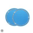thumbnail image 6 of Luxtrada Set of 2 Universal Vehicle Bling Cup Holder Insert Coaster Car Interior Accessories-2.75 inch Silicone Anti Slip Crystal Rhinestone Car Coaster (Blue), 6 of 6