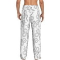 thumbnail image 3 of Goofa Hand Drawn Snake Printed Soft Pajama Pants for Men, Wide Leg Comfy Casual Lounge Yoga Pants-Medium, 3 of 9