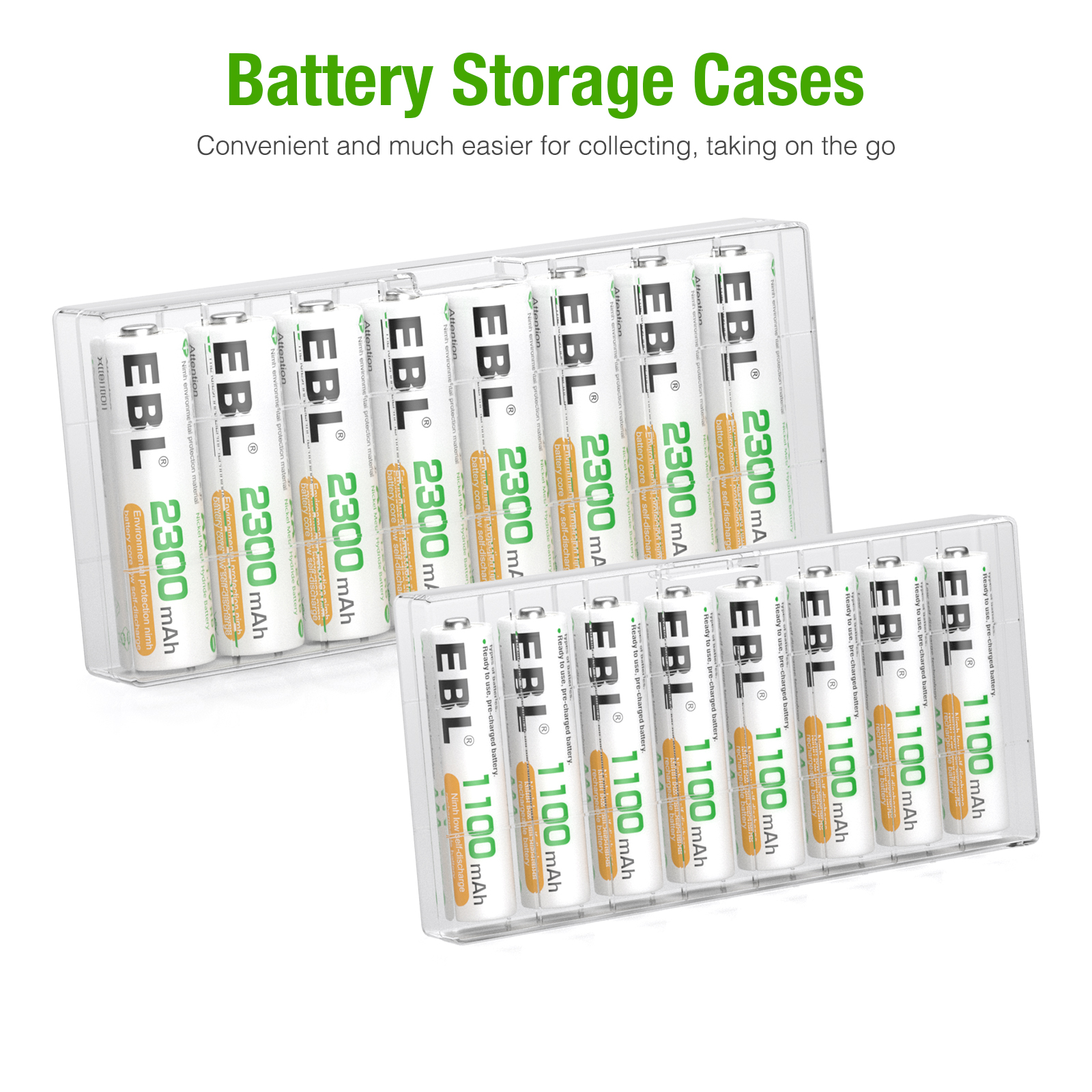 EBL AA AAA Rechargeable Batteries, General Purpose Battery, 8 Count