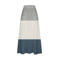 thumbnail image 4 of Maoxin Women's Skirts Women's Printed Elastic Waistband Pleated Pocket Skirt With Mid Calf Skirt ,Navy,XL, 4 of 5