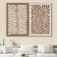 thumbnail image 2 of IDEA4WALL Adhesive Canvas Print Wall Art Set Abstract Retro Forest Leaf Collage Retro Art Nature Wilderness Fine Art Vintage Botanical Decor for Living Room, Bedroom, Office - Canvas 16"x24"x2, 2 of 5