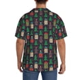 thumbnail image 7 of Goofa Christmas Trees And Houses Printed Men's Casual Short-sleeved Shirt,Lightweight Breathable Button-down,Summer Casual men's top,Versatile Fashion shirt-3X-Large, 7 of 7