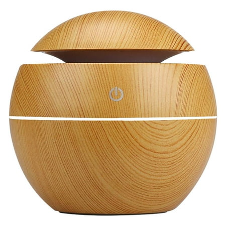 

Home USB Mini Humidifier Cool Mist Desk Sprayer with Colorful Light Wooden Grain Diffuser for Aroma Office