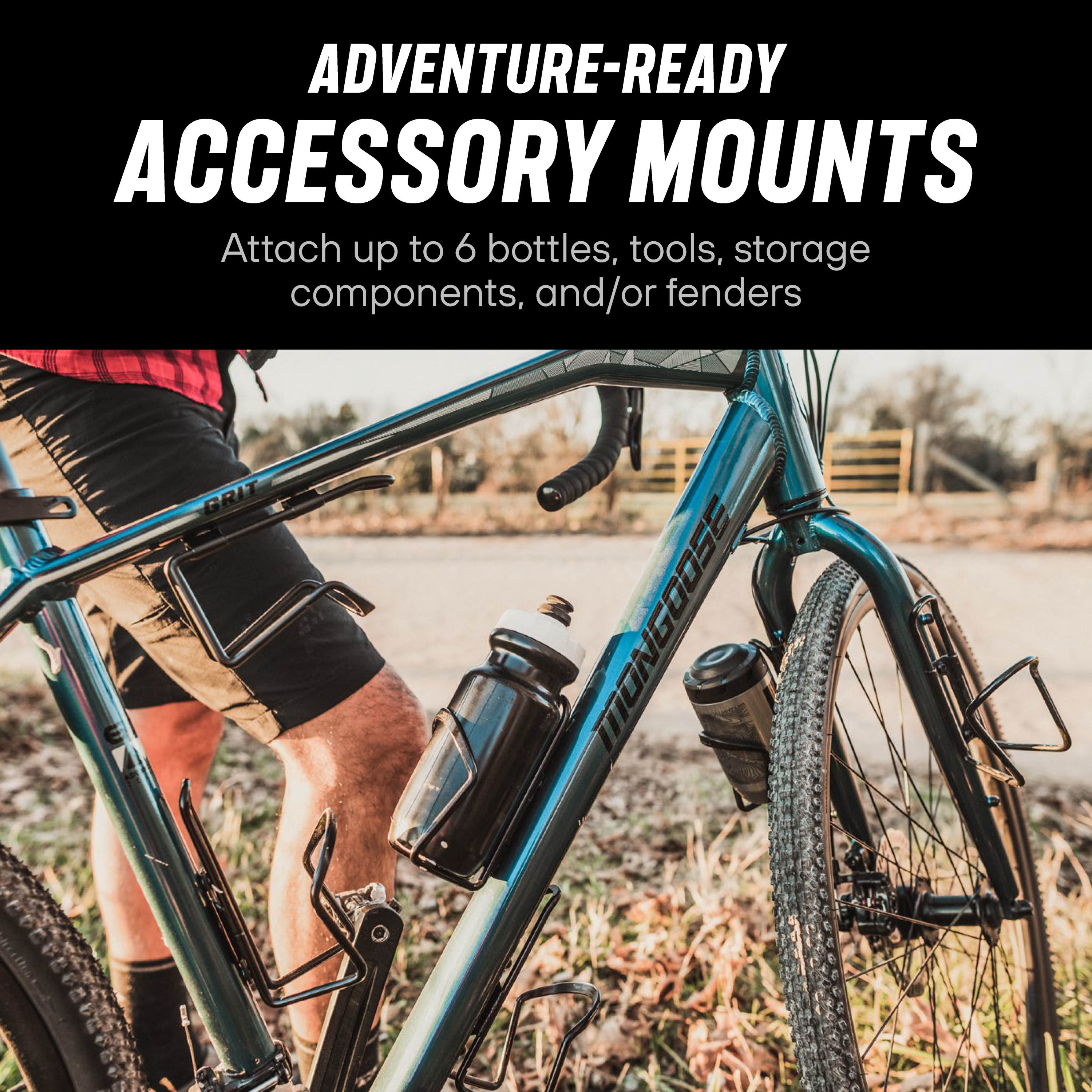 Mongoose Grit Adventure Road Bike, 14 Speeds, 700c Wheels, Blue, Ages 14+ - image 2 of 8