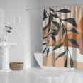 thumbnail image 2 of Orange Boho Sun, Mountain and Plant Pattern Shower Curtain 84"x72" ,Bathroom Decorative Shower Curtains Set with 12 Hooks,Modern Waterproof Washable Shower Curtain, 2 of 6