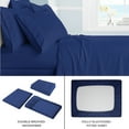 thumbnail image 4 of Swift Home 4-Piece Soft Lightweight Royal Blue Microfiber Sheet Set with Extra Pillowcases, Twin-XL, 4 of 5