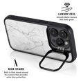 thumbnail image 2 of Skinit White Marble iPhone 16 Pro Kickstand Case, 2 of 4