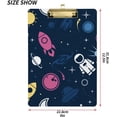 thumbnail image 3 of FMSHPON Space Rockets Clipboard Hardboard Wood Nursing Clip Board and Pull for Standard A4 Letter 13x9 inches, 3 of 8