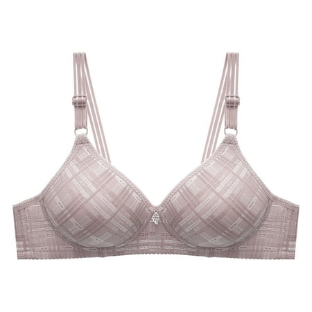 

Miluxas Clearance Women s Plus Size Seamless Comfortable Breathable Underwear Daily Bra Purple 44