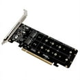 thumbnail image 3 of PCIE 4.0 Dual-Disk PCIeX16 to M.2 M-Key NVME SSD Expansion Card,Supports 4 NVMe M.2 M Key 2280 SSD, 3 of 8