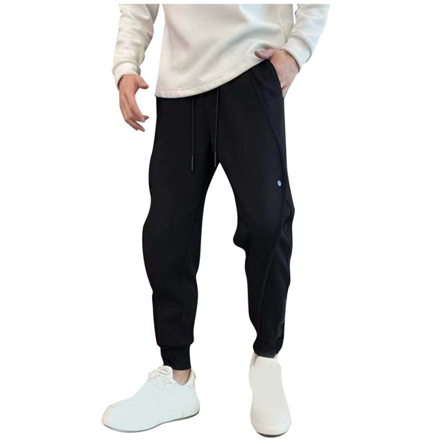 Zszcpp Wide Leg Pants Men'S Pocket Sports Drawstring Leisure Embroidered Label Straight Vogue Trousers Casual Trouser