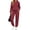 Red, variant on UVN Two Piece Outfits for Women Long Sleeve Hoodies Tops And Pants Pajamas Sets Casual Fall Winter Lounge Set with Pockets